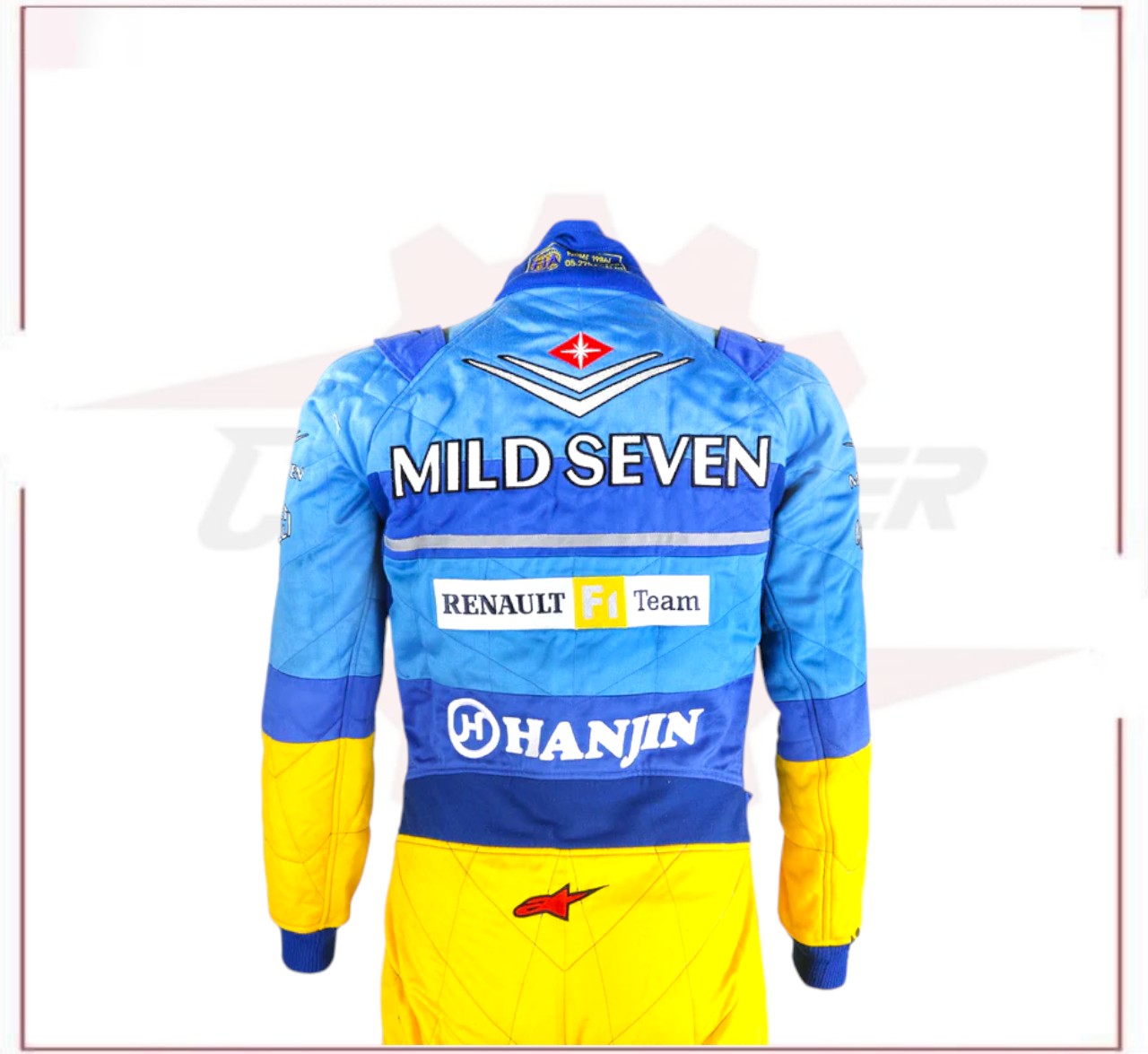 2002 Fernando Alonso Mild Seven Renault F1 Race Suit Embroidery CROSSOVER RACEWEARS