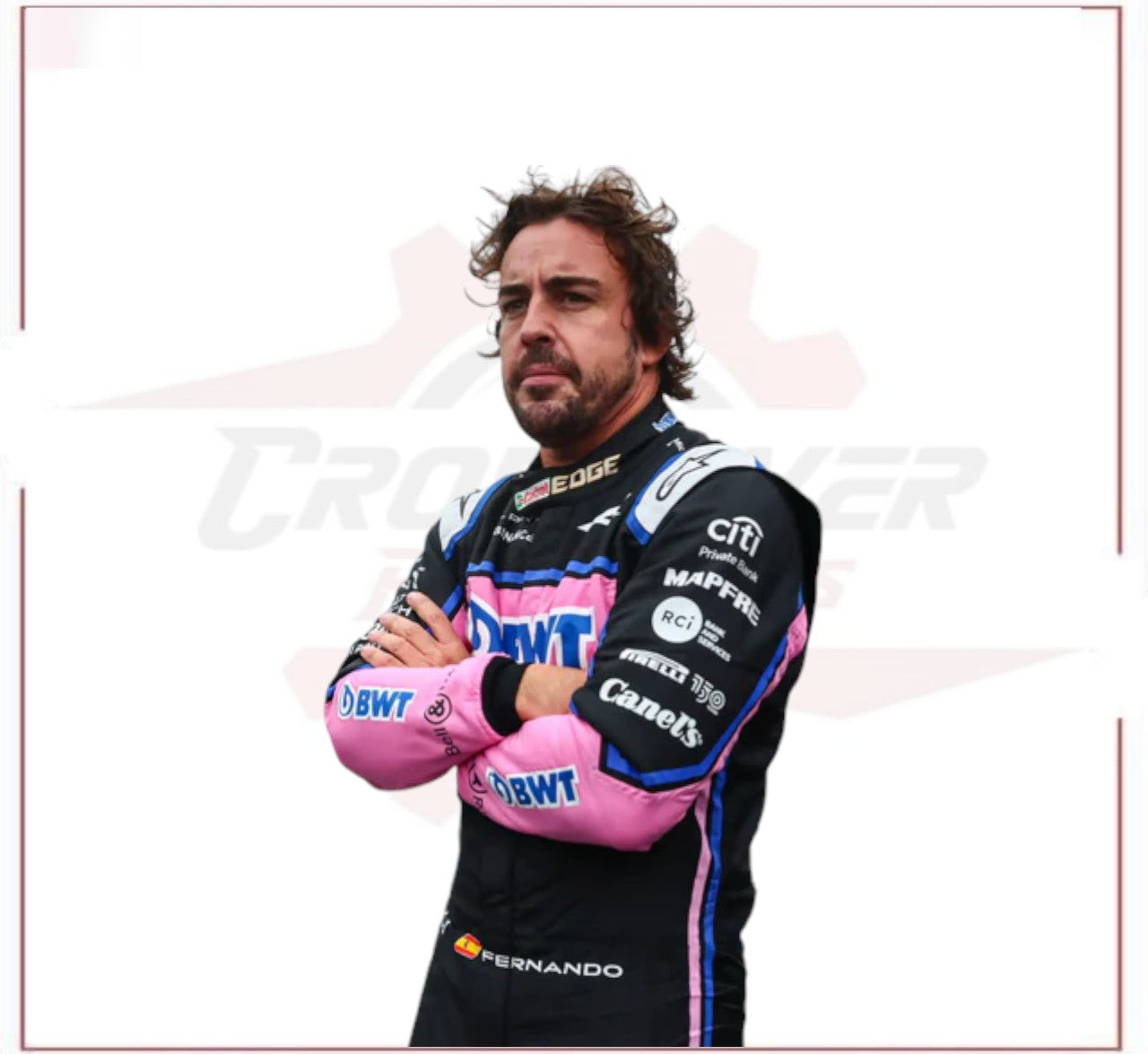 Fernando Alonso 2022 Race Used Race Suit CROSSOVER RACEWEARS