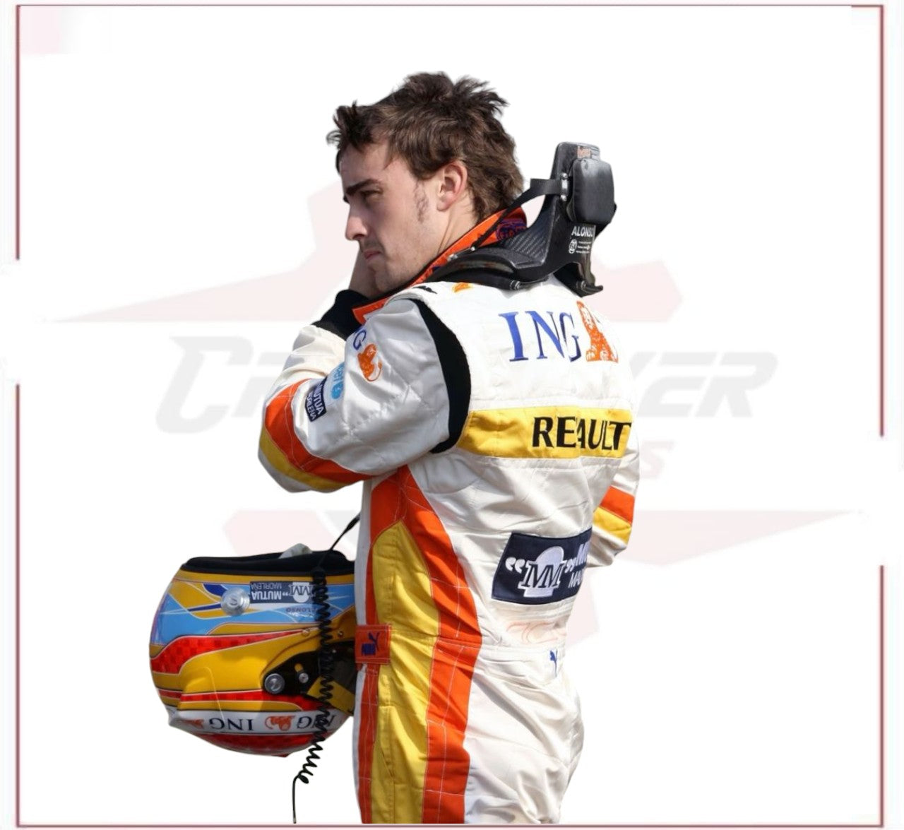 Fernando Alonso 2008 Renault F1 race suit Embroidery CROSSOVER RACEWEARS