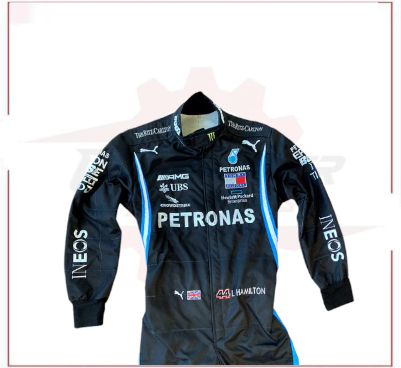 2020 Lewis Hamilton Mercedes AMG F1 Embroidery Race Suit CROSSOVER RACEWEARS