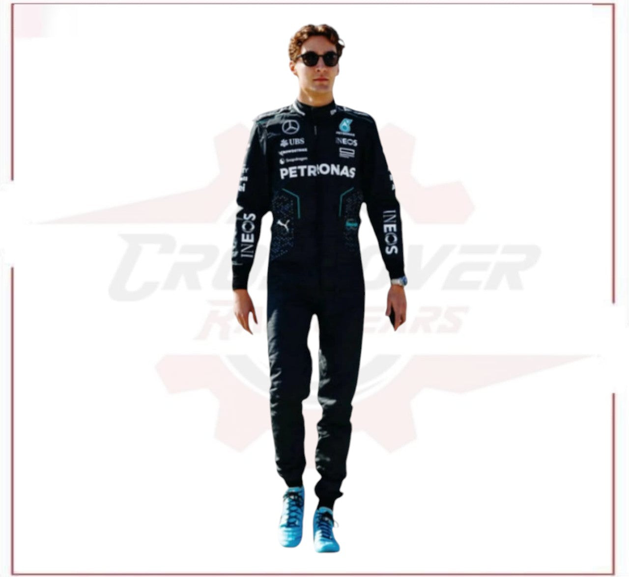 2024 George Russell Mercedes AMG F1 Team Race Suit CROSSOVER RACEWEARS
