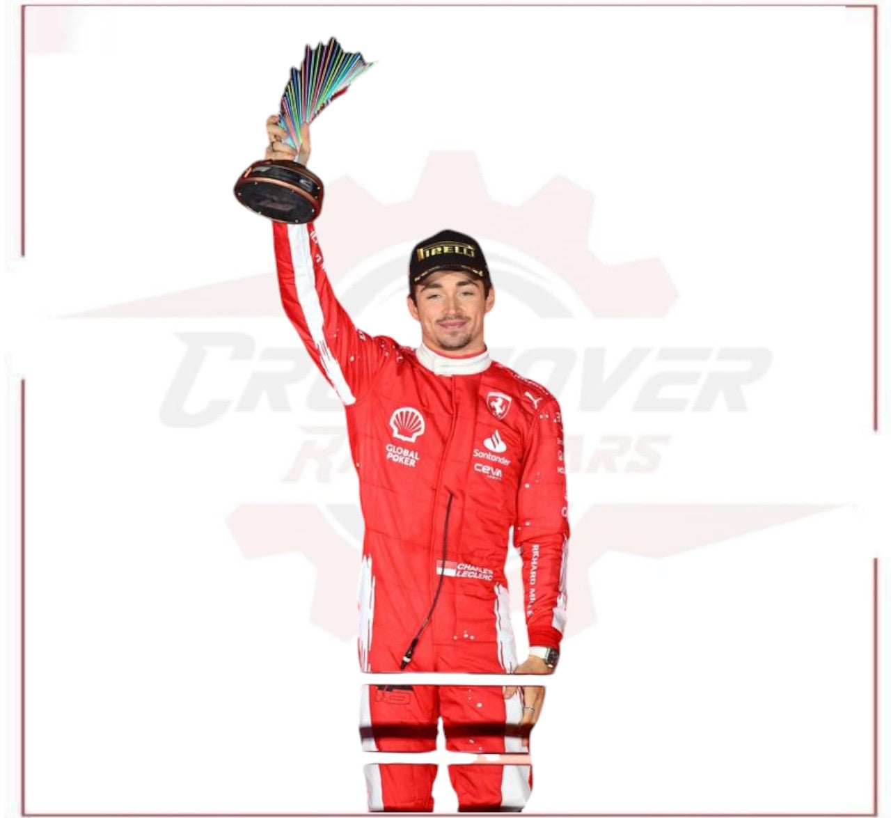 2023 New Las Vegas Charles Leclerc F1 Scuderia Ferrari Race Suit CROSSOVER RACEWEARS