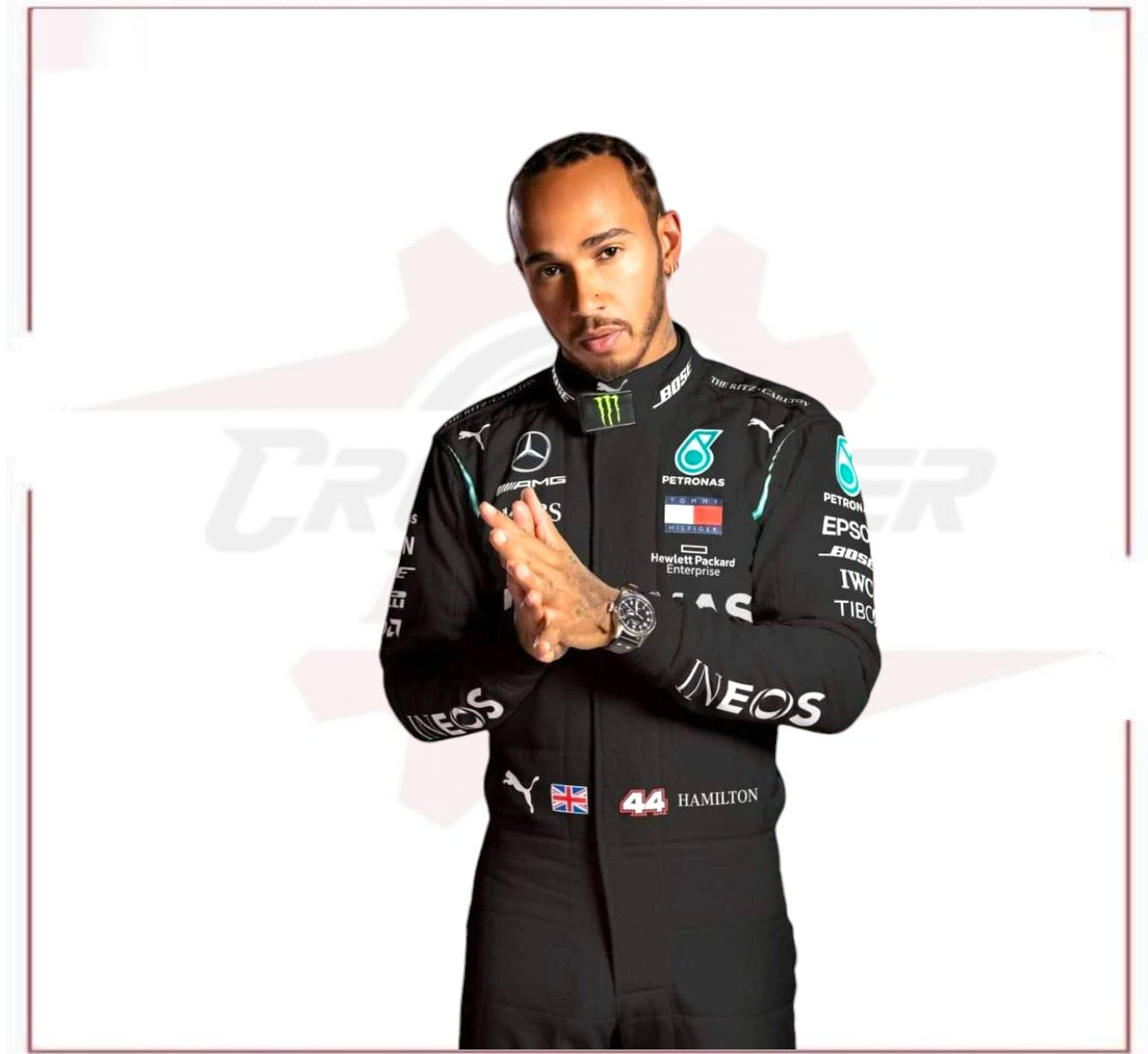 2020 Lewis Hamilton Mercedes AMG F1 Race Suit CROSSOVER RACEWEARS