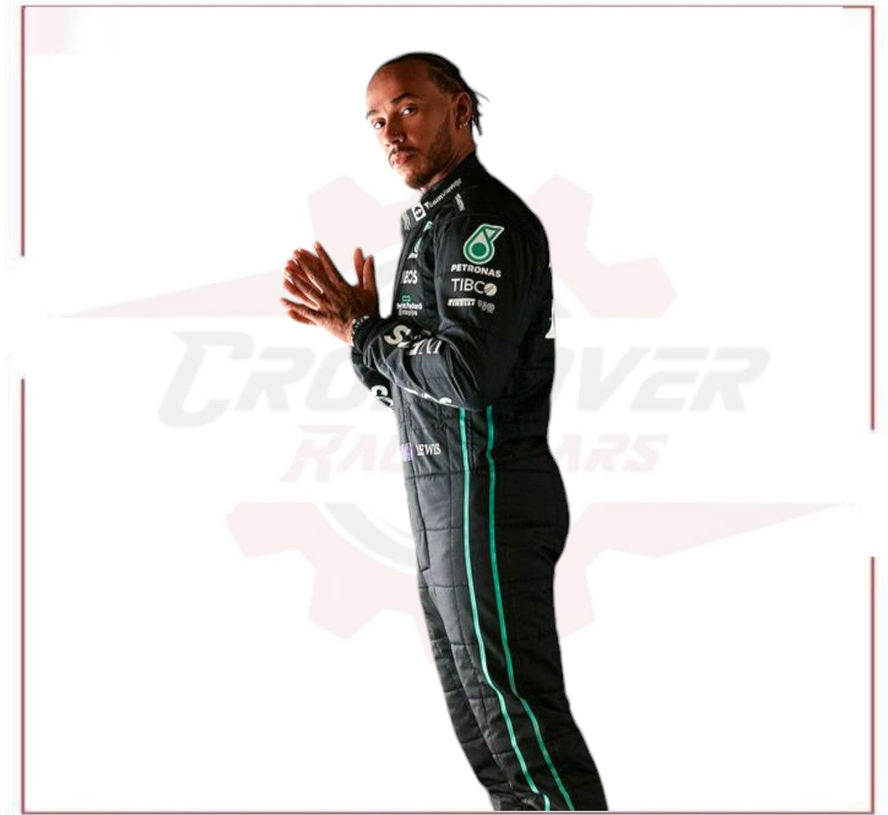 2022 Lewis Hamilton Petronas Mercedes F1 Race Suit CROSSOVER RACEWEARS