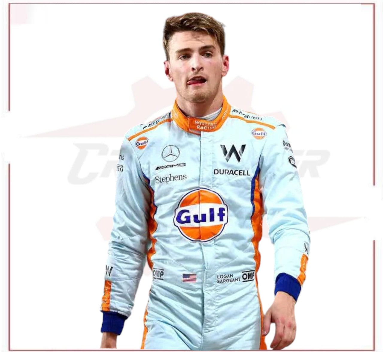 2023 Logan Sargeant Gulf F1 Race Suit Singapore GP
