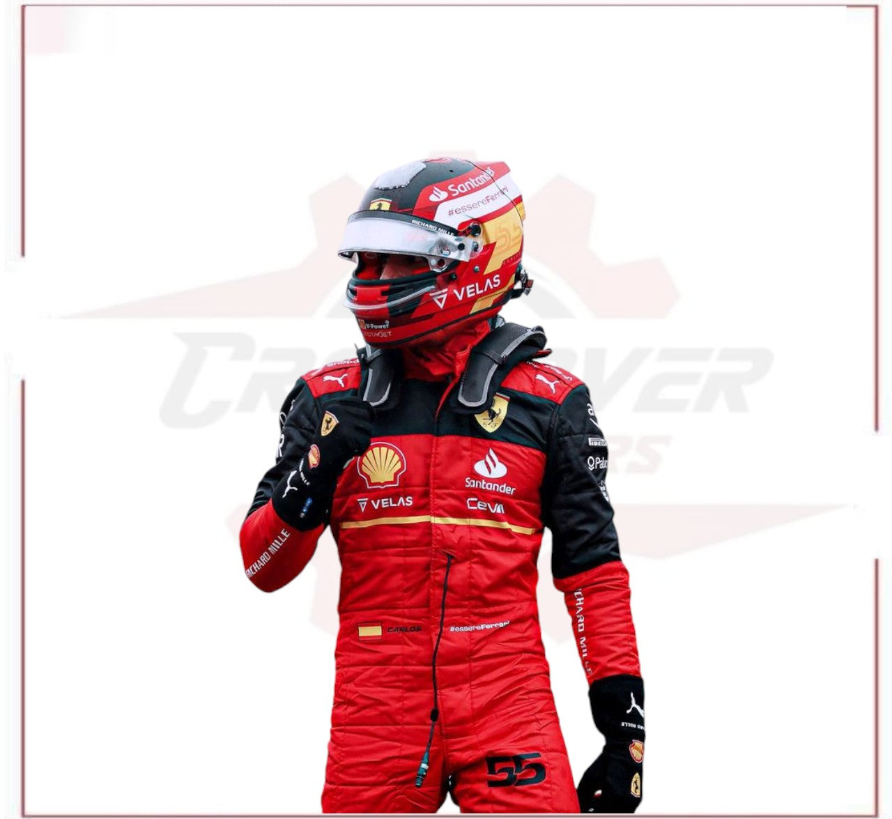 2022 Carlos Sainz Scuderia Ferrari F1 Racing Suit - CROSSOVER RACEWEARS
