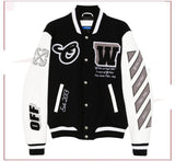 New Season Off-White Lea varsity jacket