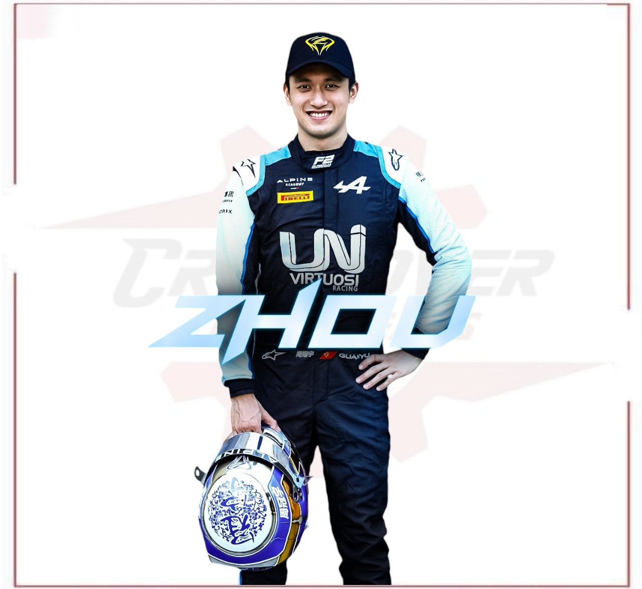 New 2021 Zhou Guanyu Formula 2 Race Suit