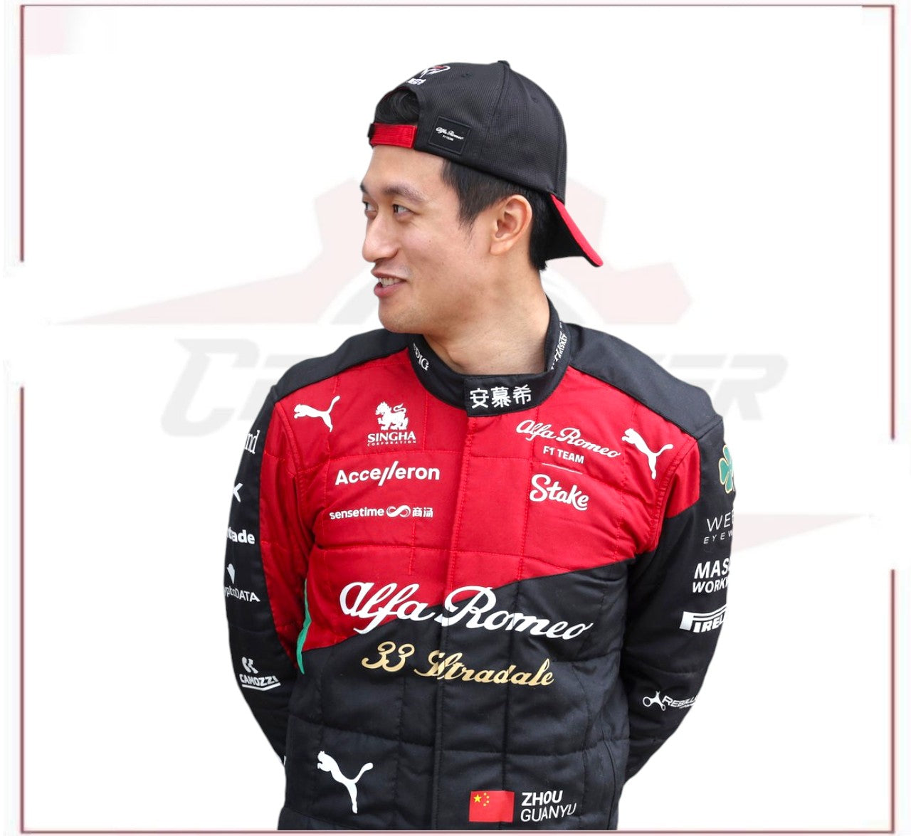 2023 Zhou Guanyu Italian Grand Prix Replica Racing Suit – Alfa Romeo F1 Team