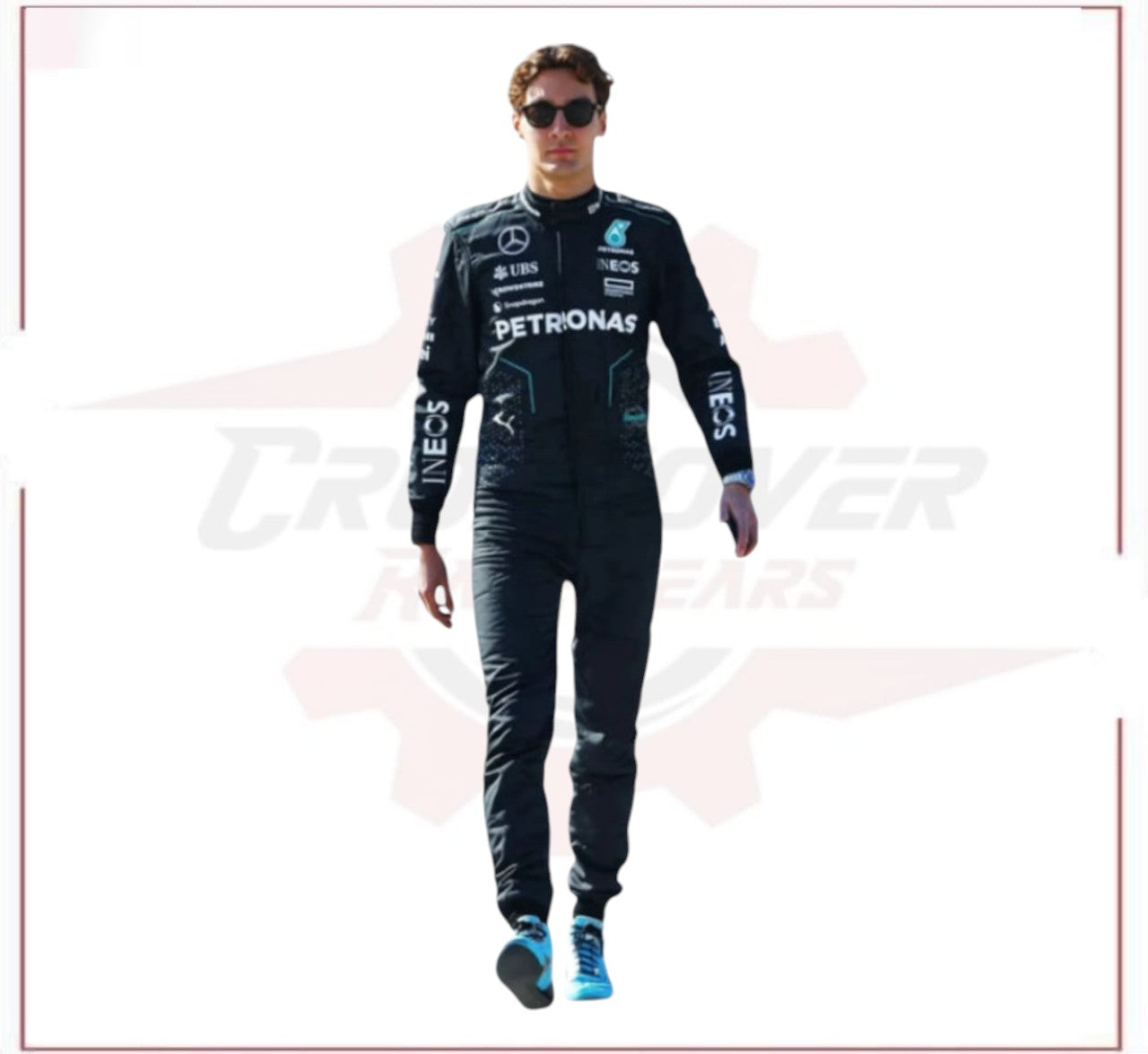 2024 George Russell Mercedes AMG F1 Team Race Suit CROSSOVER RACEWEARS