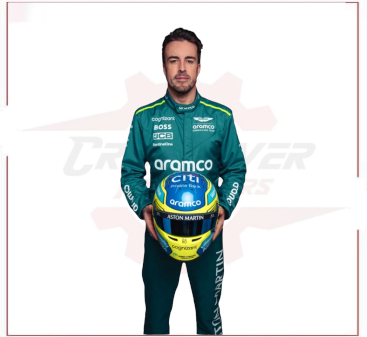 2024 Fernando Alonso Aston Martin F1 Team Race Suit CROSSOVER RACEWEARS