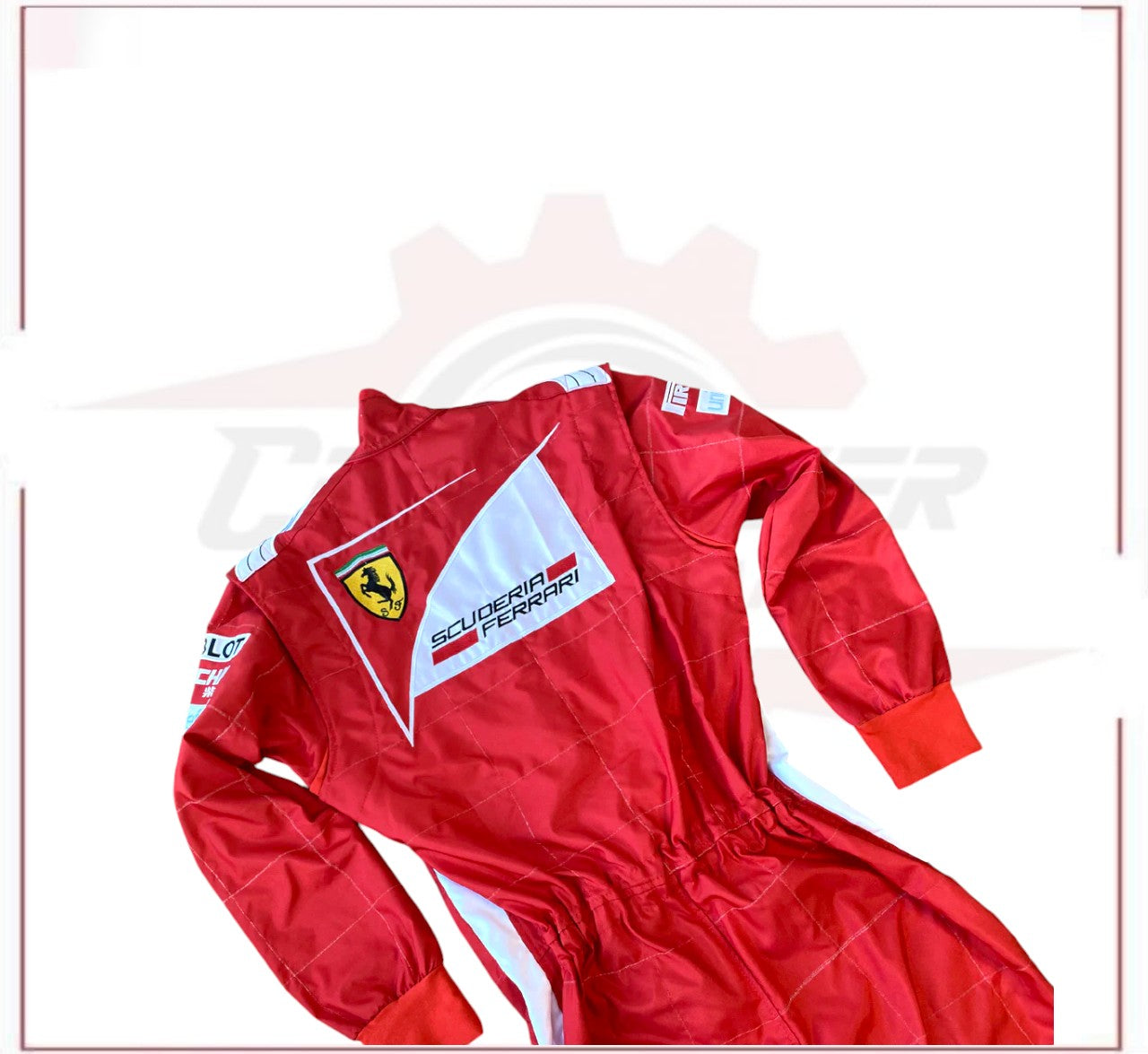 2014 Fernando Alonso Ferrari F1 Embroidered Racing Suit CROSSOVER RACEWEARS