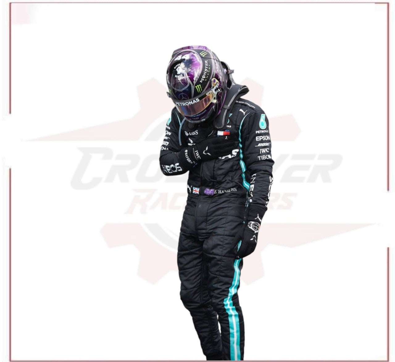 2020 Lewis Hamilton Mercedes AMG F1 Race Suit CROSSOVER RACEWEARS