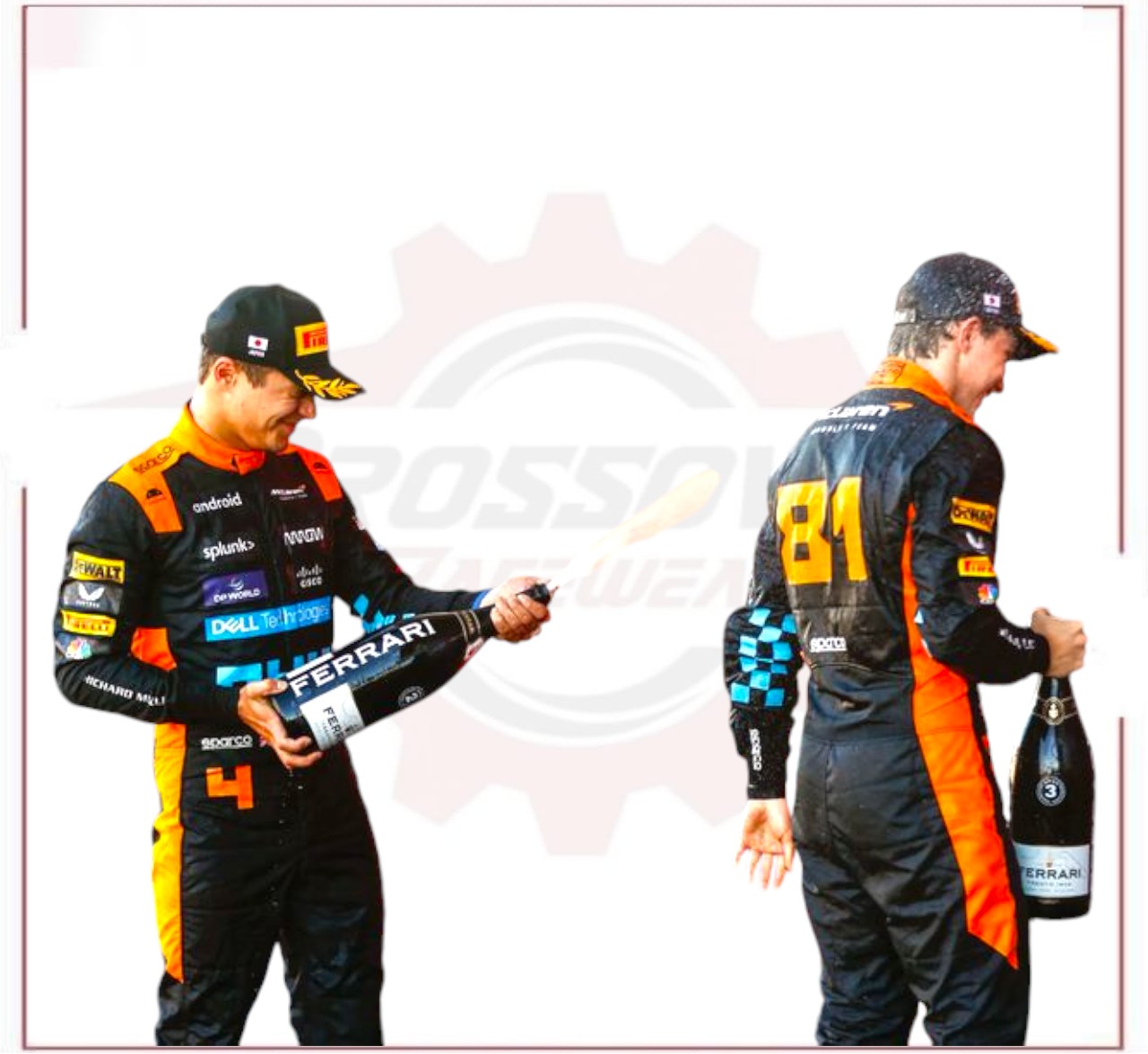 Oscar Paistri Mclaren 2023 New Race Suit in Singapore GP CROSSOVER RACEWEARS