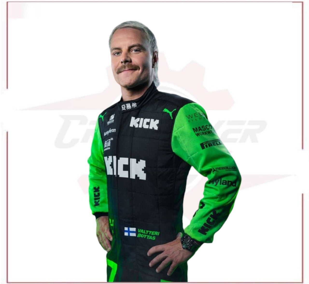 New 2024 Valtteri Bottas Kick Sauber F1 Race Suit Team Stake