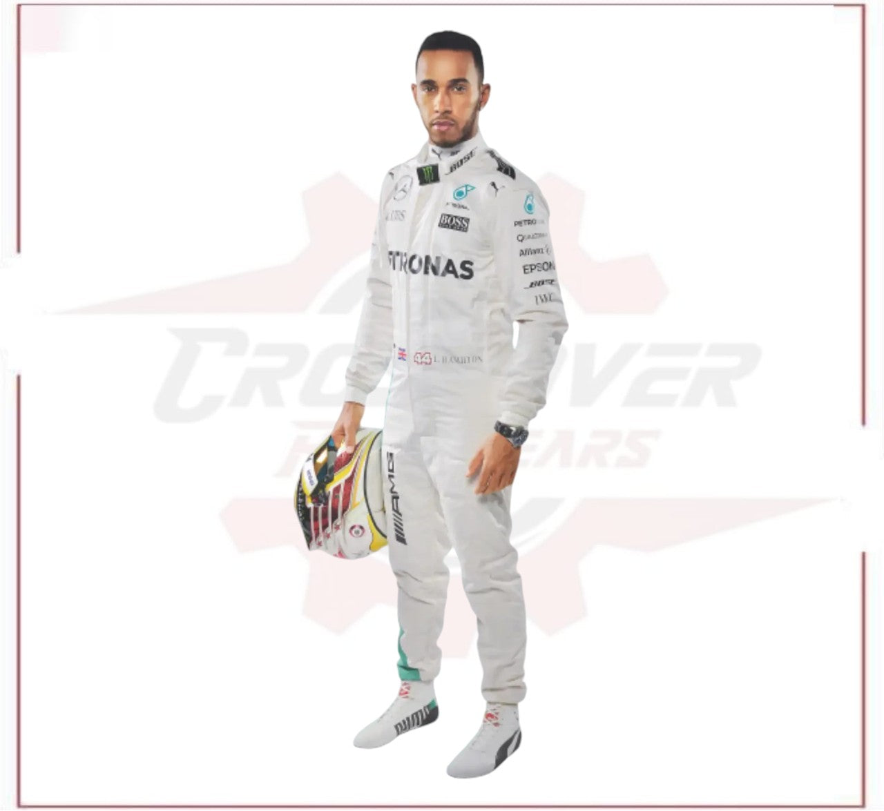 Lewis Hamilton 2016 Mercedes Benz F1 Race Suit CROSSOVER RACEWEARS