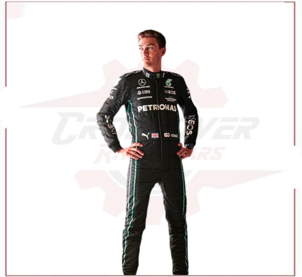2022 George Russell Mercedes AMG F1 Race Suit CROSSOVER RACEWEARS