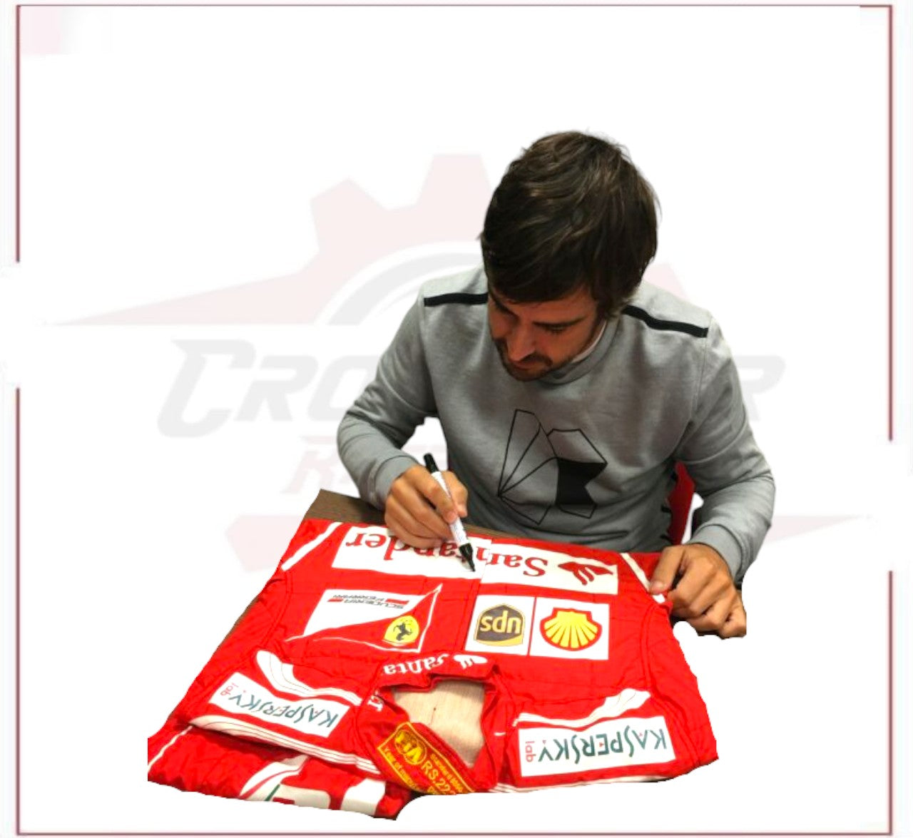 2014 Fernando Alonso Ferrari F1 Sublimation Racing Suit CROSSOVER RACEWEARS