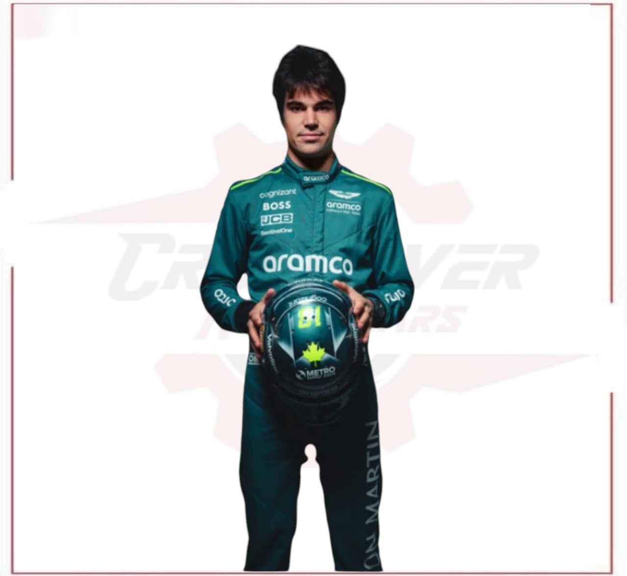 2024 Aston Martin Lance Stroll F1 Team Race Suit CROSSOVER RACEWEARS