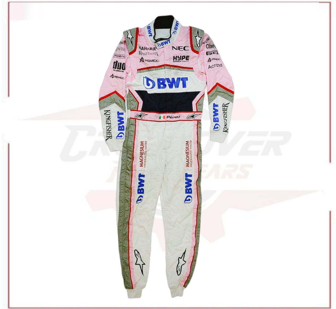 SERGIO PEREZ 2018 RACE SUIT SAHARA FORCE INDIA F1 TEAM - CROSSOVER RACEWEARS