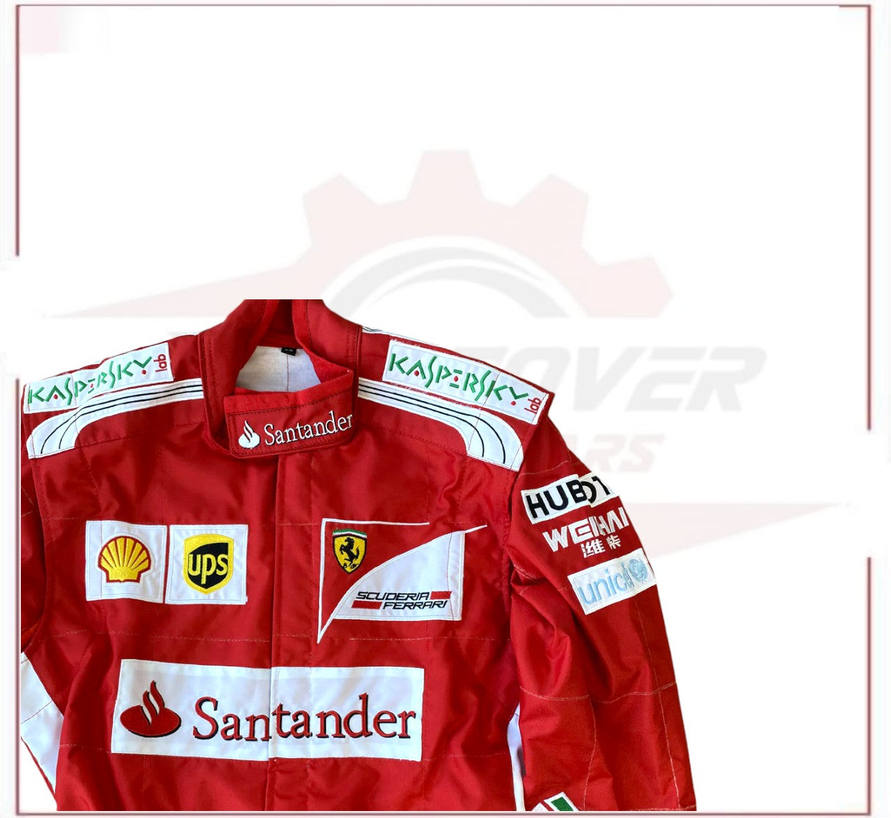 2014 Fernando Alonso Ferrari F1 Embroidered Racing Suit CROSSOVER RACEWEARS