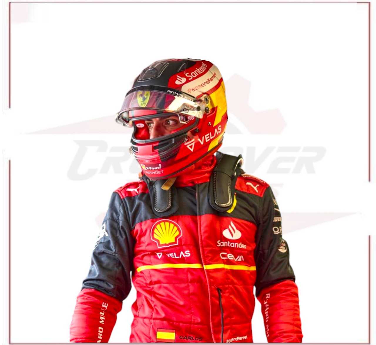 2022 Carlos Sainz Scuderia Ferrari F1 Racing Suit - CROSSOVER RACEWEARS