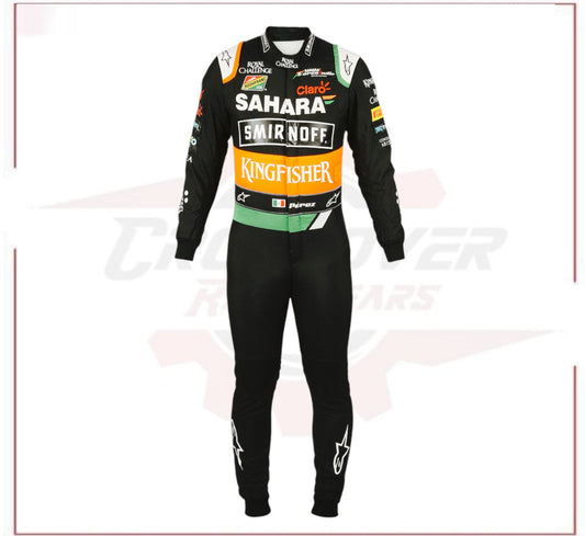 Sergio Pérez 2014 Sahara Force India F1 Team Race Suit - CROSSOVER RACEWEARS