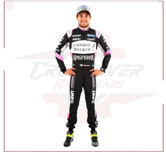 Sergio Pérez 2017 Sahara Force India F1 Team Race Suit - CROSSOVER RACEWEARS