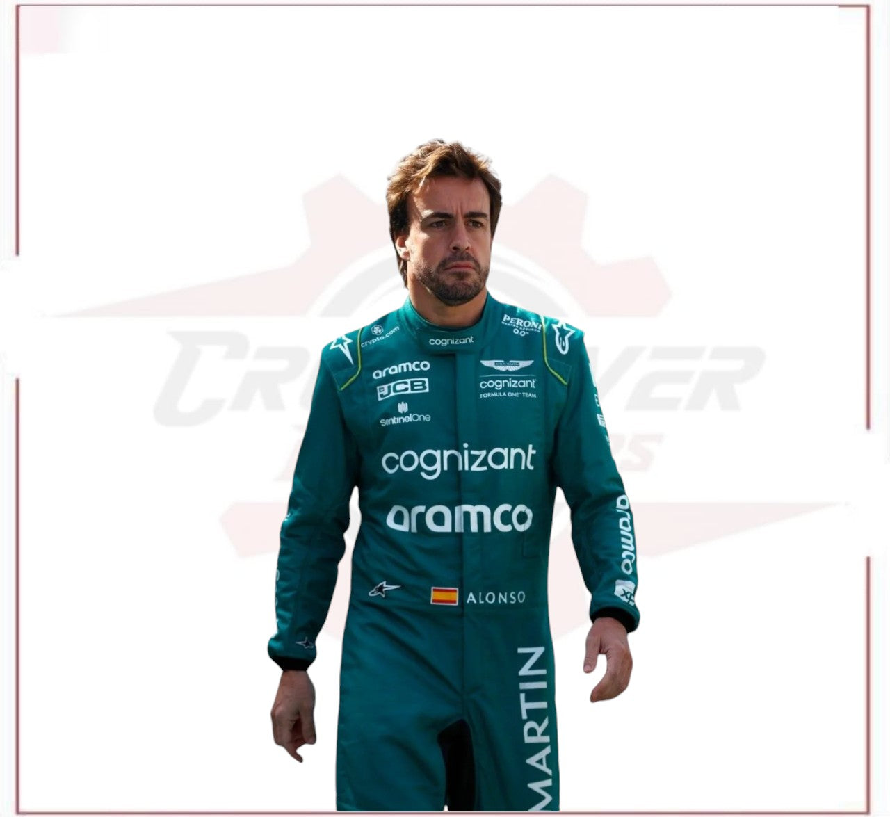 2023 Fernando Alonso Aston Martin F1 Race Suit CROSSOVER RACEWEARS