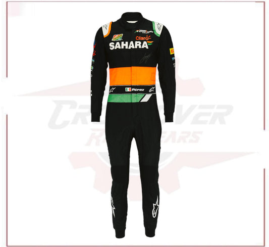 Sergio Perez 2014 Race Suit - Sahara Force India F1 Team - CROSSOVER RACEWEARS