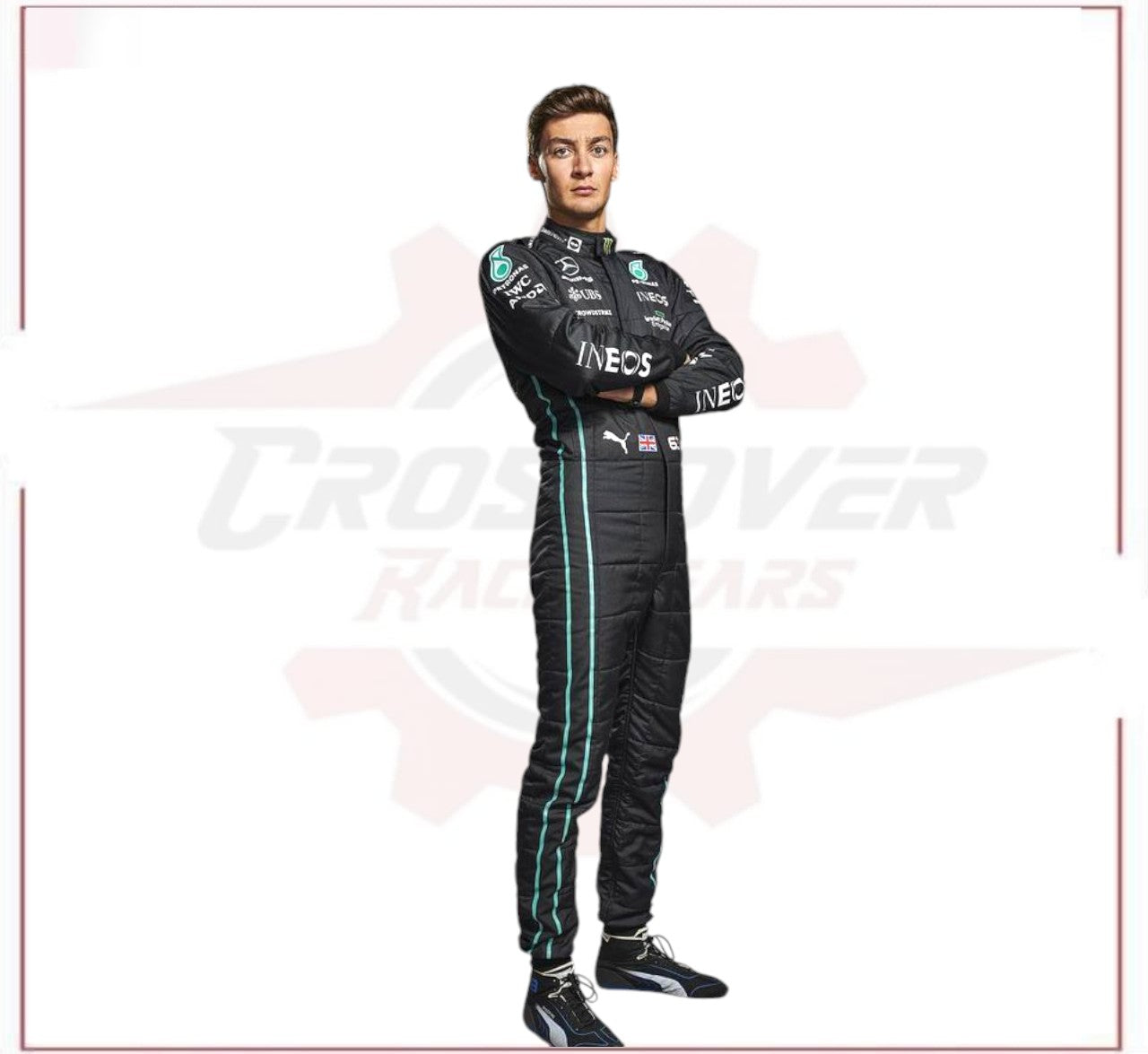 2022 George Russell Mercedes AMG F1 Race Suit CROSSOVER RACEWEARS