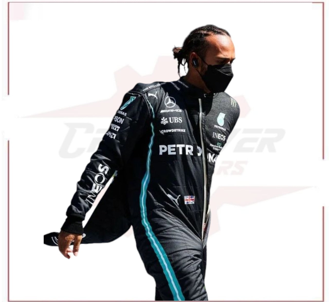2021 Lewis Hamilton Mercedes F1 Replica Race Suit CROSSOVER RACEWEARS