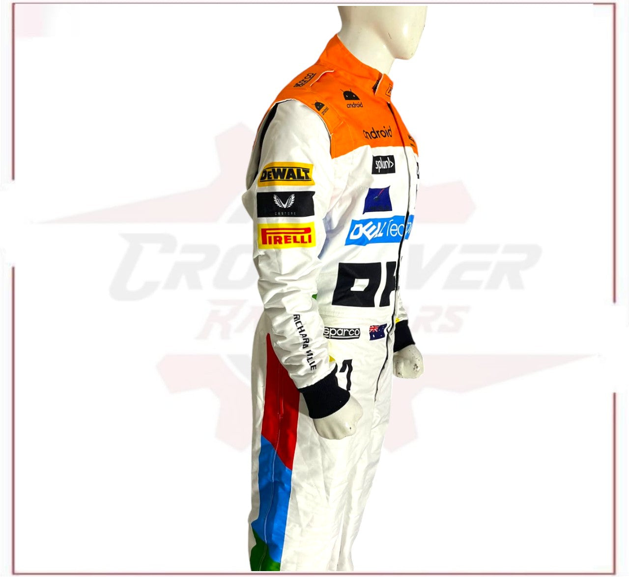 NEW MCLAREN SILVERSTONE OSCAR PIASTRI 2023 F1 TEAM RACE SUIT CROSSOVER RACEWEARS