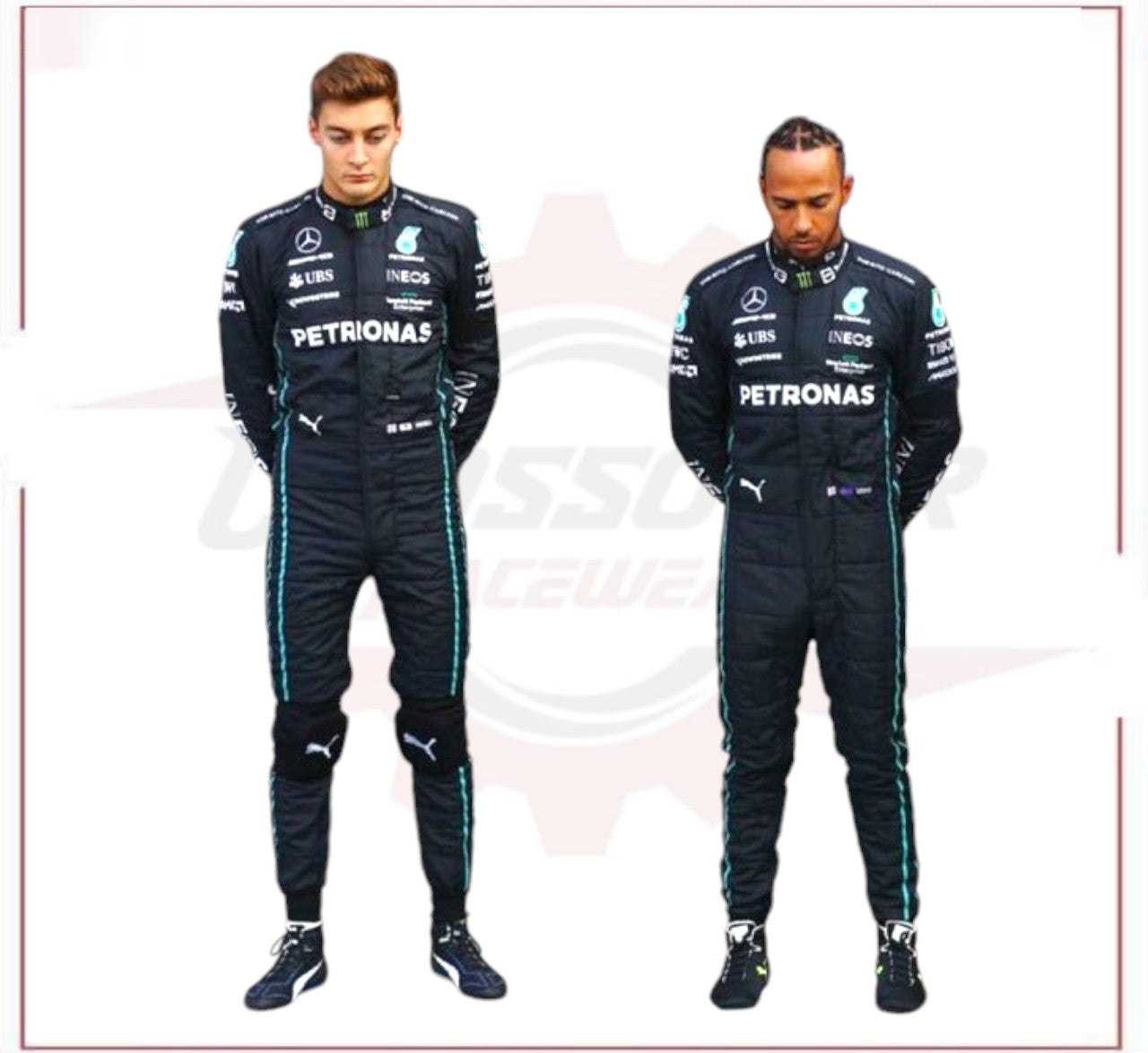 2022 George Russell Mercedes AMG F1 Race Suit CROSSOVER RACEWEARS