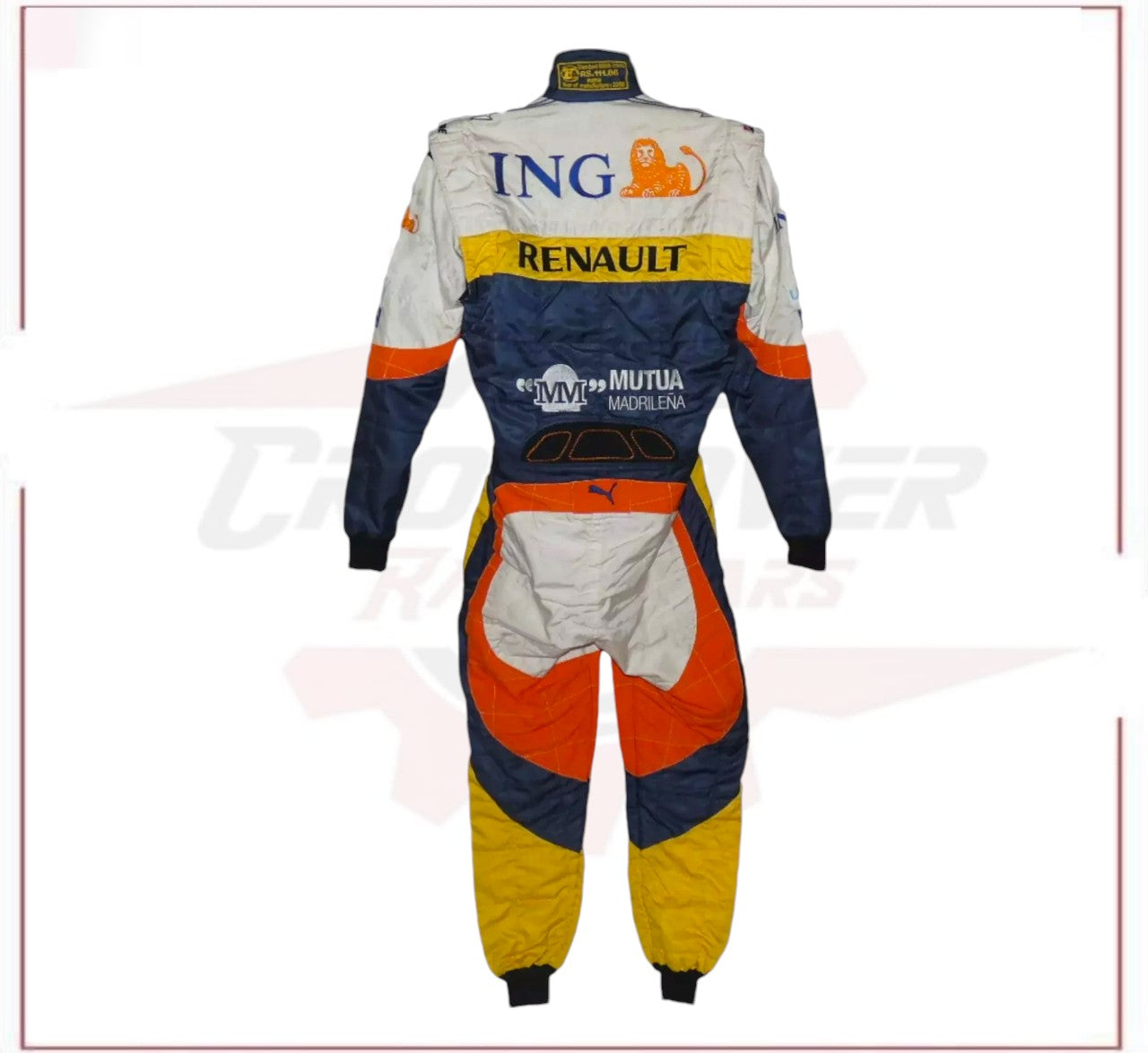 Fernando Alonso 2008 Renault F1 race suit Embroidery CROSSOVER RACEWEARS