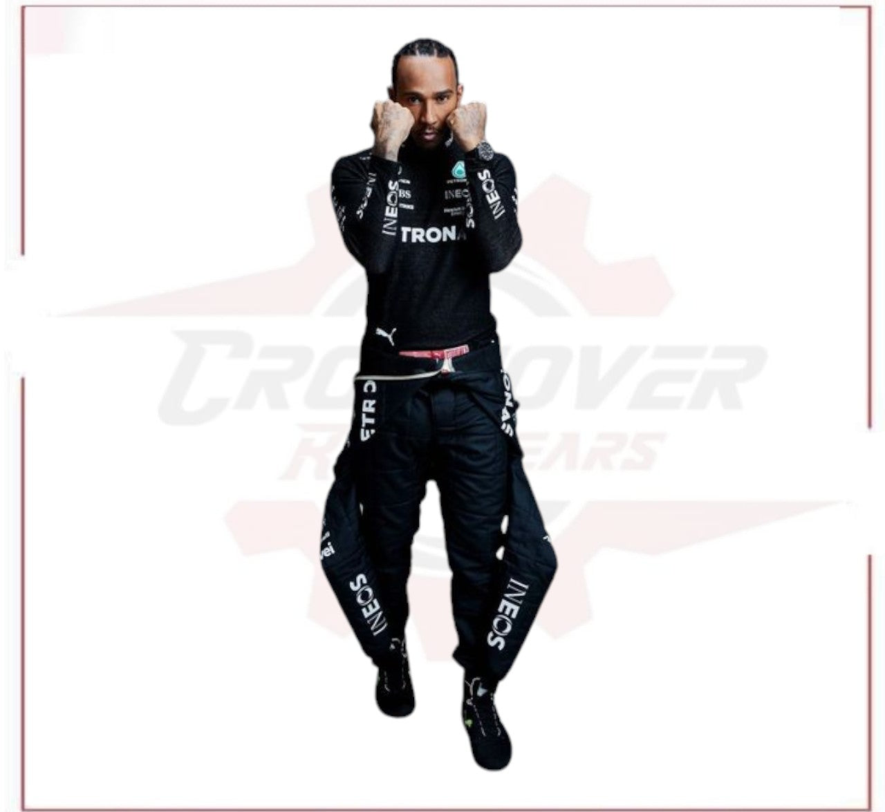 2023 Lewis Hamilton Mercedes AMG F1 Race Suit CROSSOVER RACEWEARS