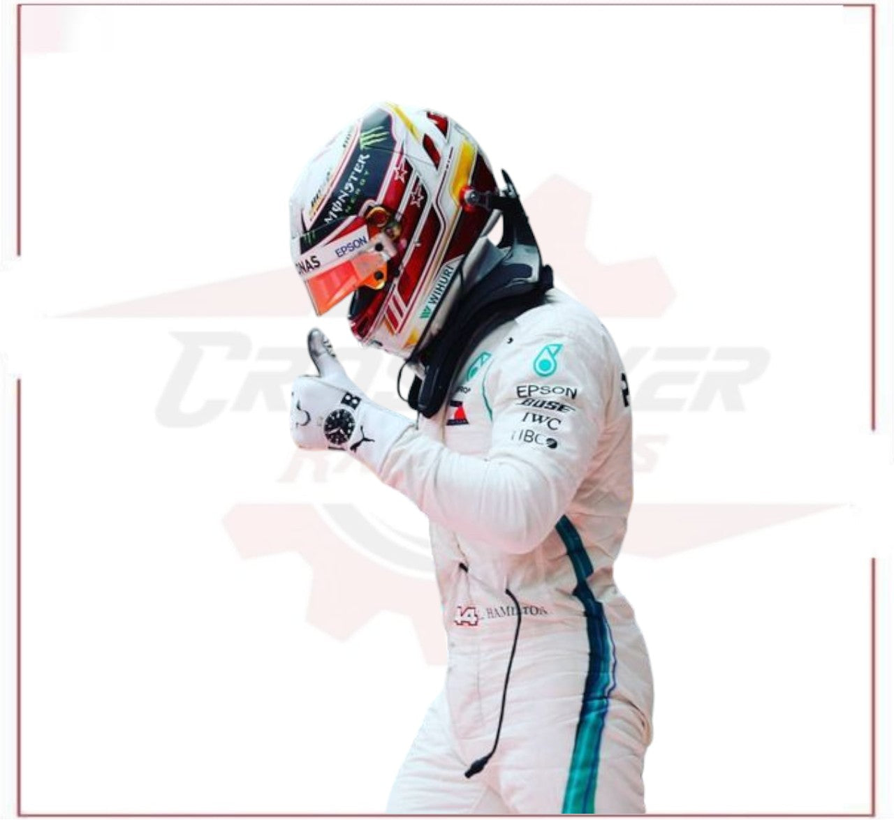 2018 LEWIS HAMILTON MERCEDES AMG F1 RACE SUIT CROSSOVER RACEWEARS