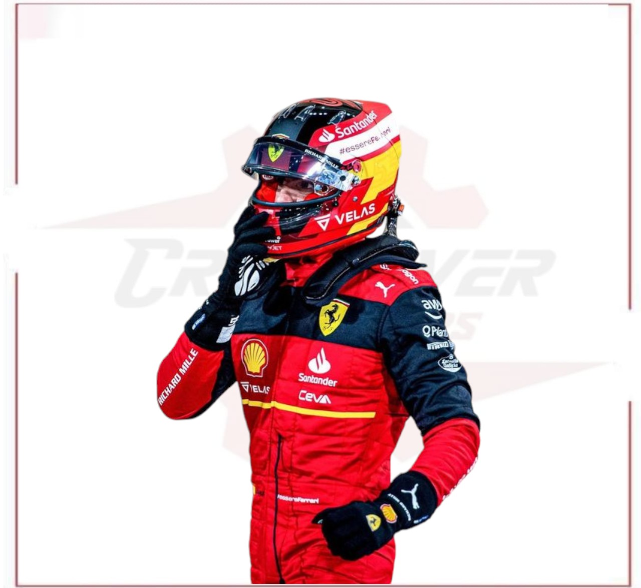 2022 Carlos Sainz Scuderia Ferrari F1 Racing Suit - CROSSOVER RACEWEARS