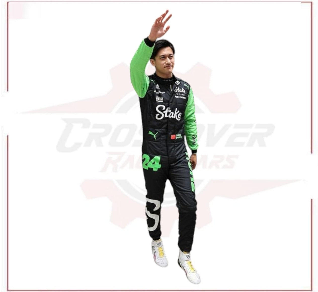 New 2024 Zhou Guanyu Stake F1 Team Kick Sauber Replica Racing Suit