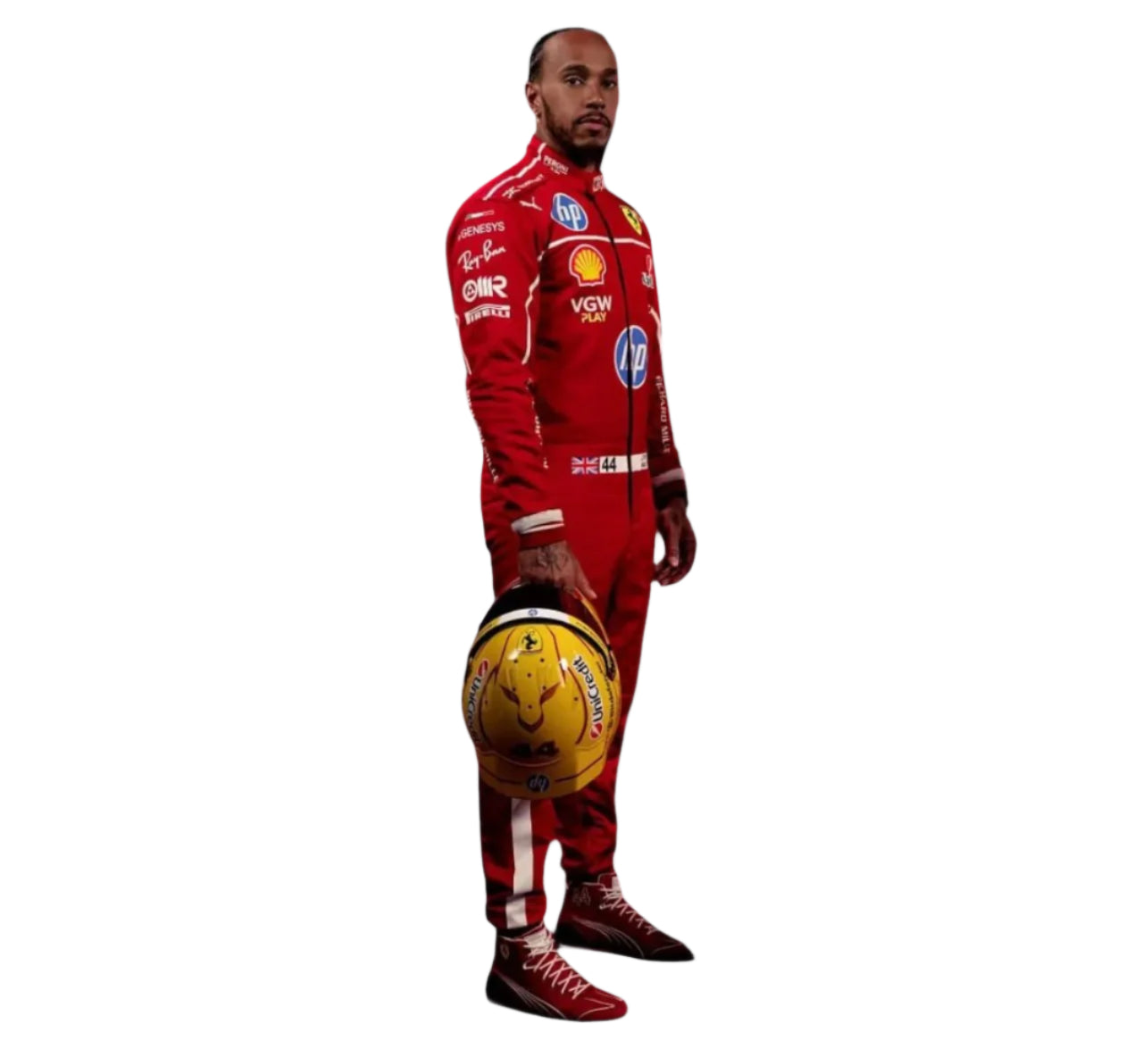 Lewis Hamilton Unveil 2025 Scuderia Ferrari HP Race Suit