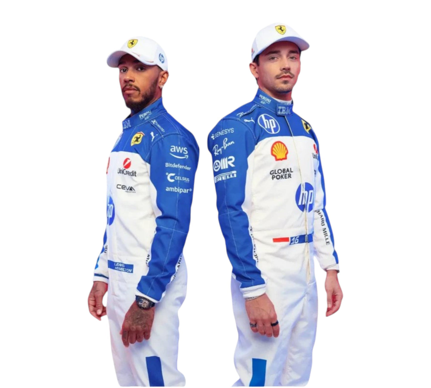 2025 Lewis Hamilton Ferrari Racing Suit from Miami GP