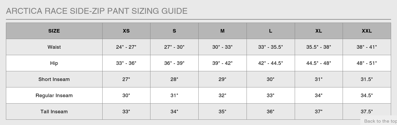 Arctica Adult Side-Zip Ski Pant (Extended Lengths)