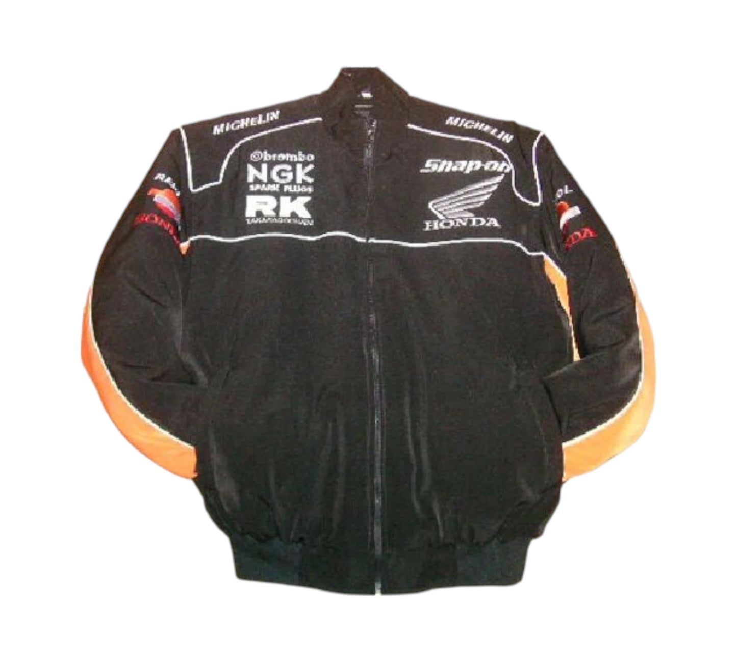 Honda Racing Sublimation Jacket – Black with Orange Accents: