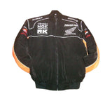 Honda Racing Sublimation Jacket – Black with Orange Accents: