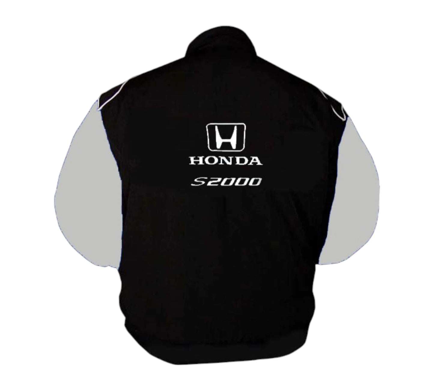 Honda S2000 Racing Jacket Black and Light Gray