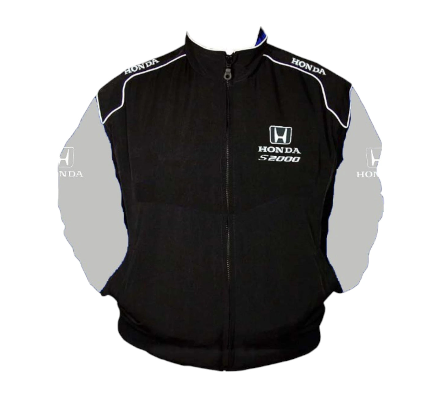 Honda S2000 Racing Jacket Black and Light Gray