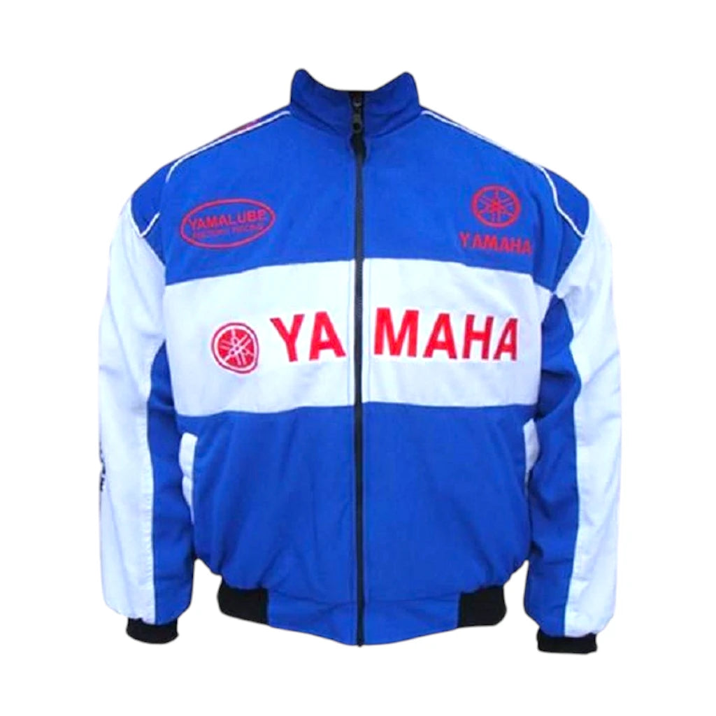 Yamaha Motorcycle Vintage Jacket Blue and White