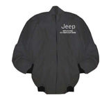 Black jacket with 'Jeep Grand Cherokee' logo on a white background
