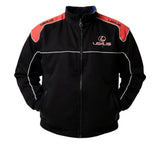 Black jacket with red accents and Lexus logo on a white background