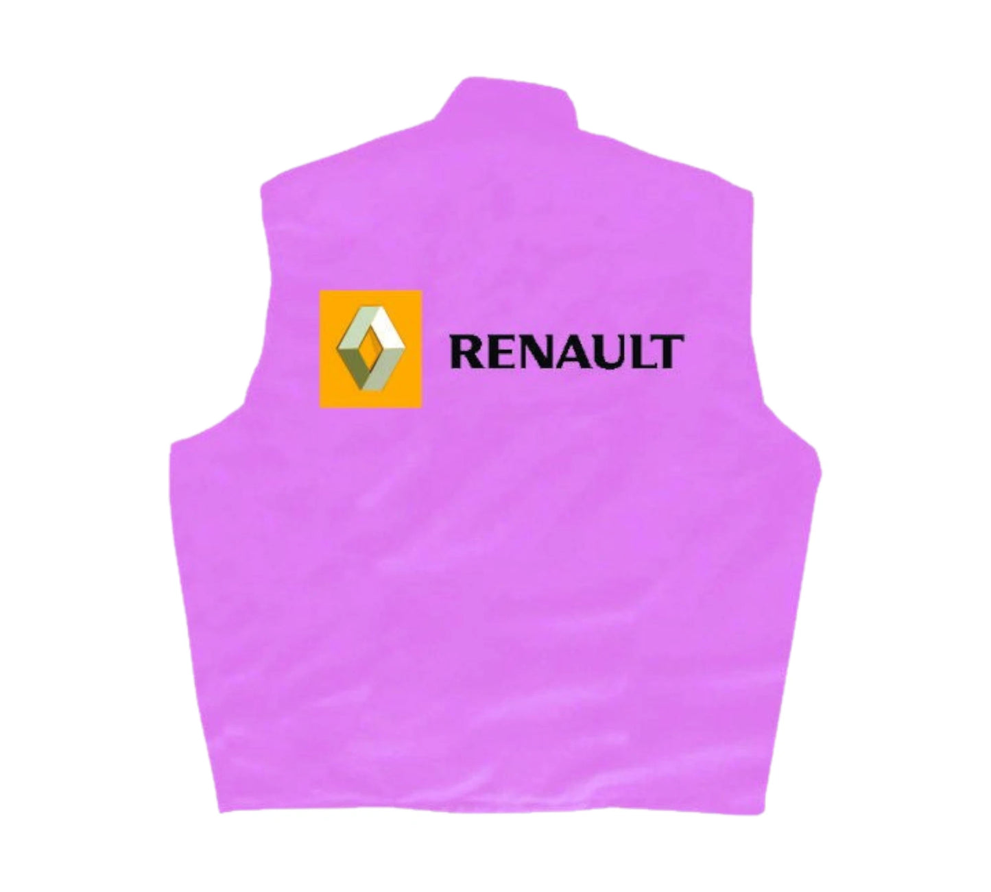 Purple vest with Renault logo on a white background